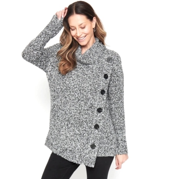 Inner Circle Cowl Neck Marled Sweater Sz XL - Picture 2 of 8